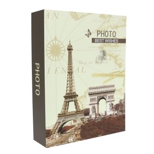 Rabsev Fotoğraf Albümü 10x15cm 200 Fotoğraf Kapasiteli Eyfel Desenli Anı Albümü