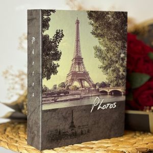 Rabsev Fotoğraf Albümü 10x15cm 200 Fotoğraf Kapasiteli Renkli Eyfel Desenli Anı Albümü