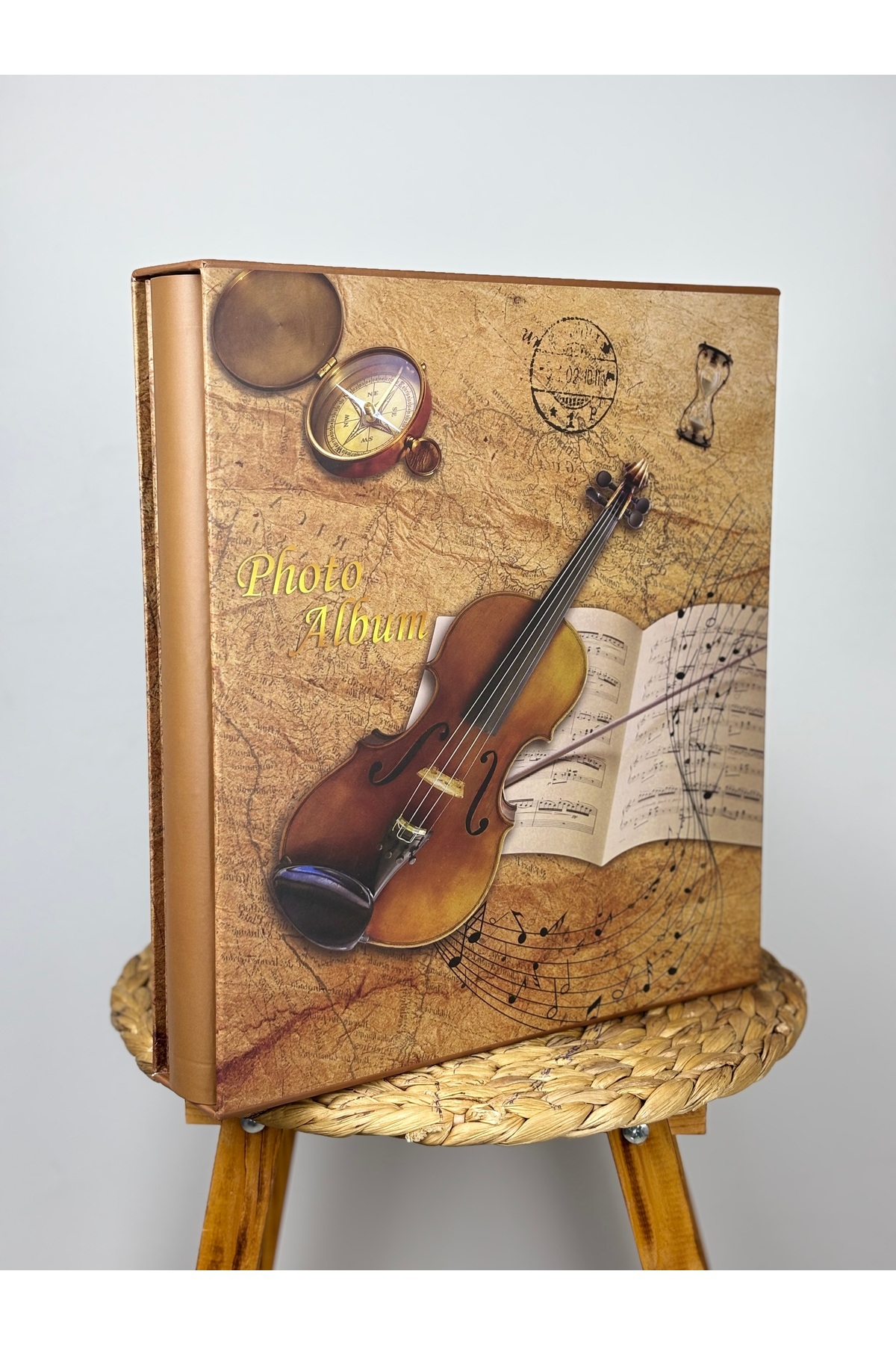 Rabsev Rs25 Fotoğraf Albümü 10x15cm 600 Lük Keman Desenli Kutulu Yatay Dikey Modeli